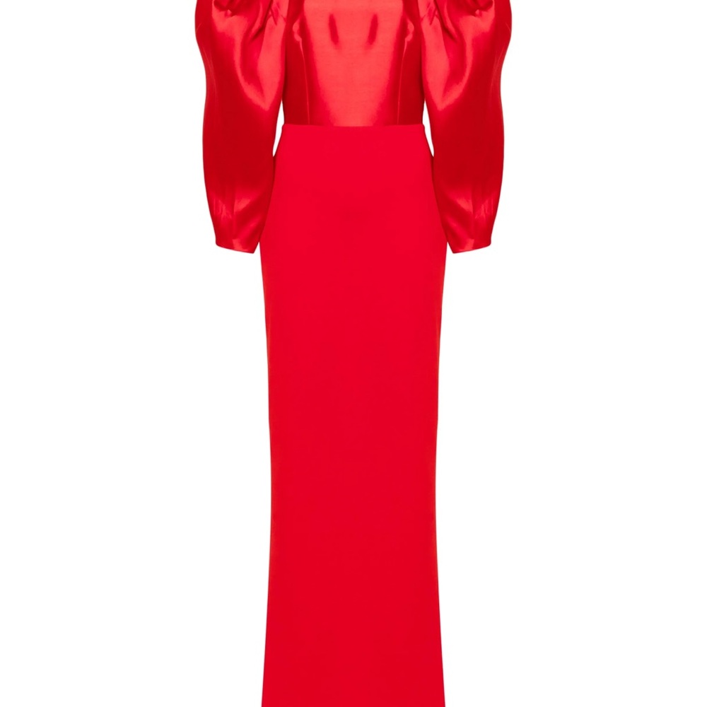 Solace London Vibrant Red Long Sleeve Dress